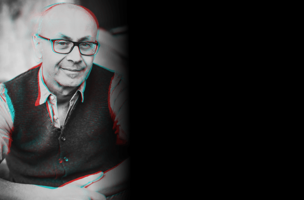 Michael Bonschenk Porträt, Pink, glitcheffekt, Project Werbeagentur in Herford, Grafikdesign, Webdesign, SEO, Social Media, Markenkommunikation